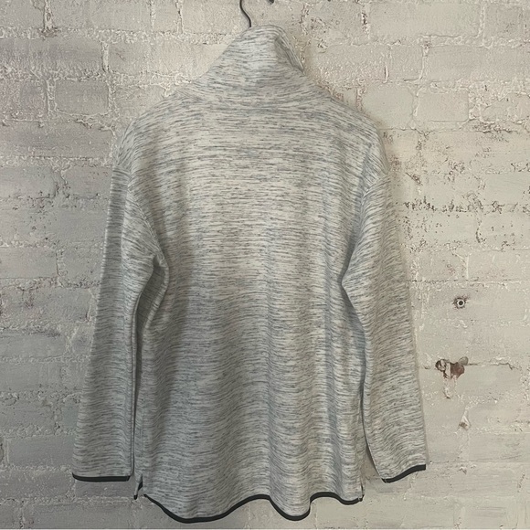 Tek Gear Gray/Black Trim Cowl Neck With Front Pocket Sweater Sz M - Picture 3 of 3